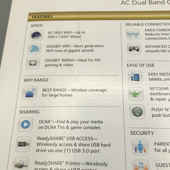 NETGEAR AC1600 Dual Band Wi-Fi Gigabit Router (R6250) - Picture 10 of 12